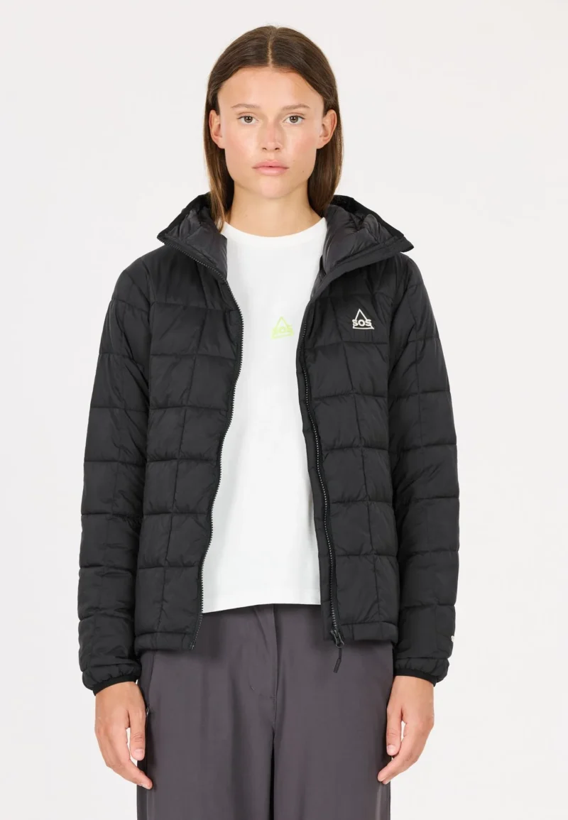 Sos haumea insulated packable hoody jacket women black