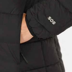 Sos haumea insulated packable hoody jacket women black